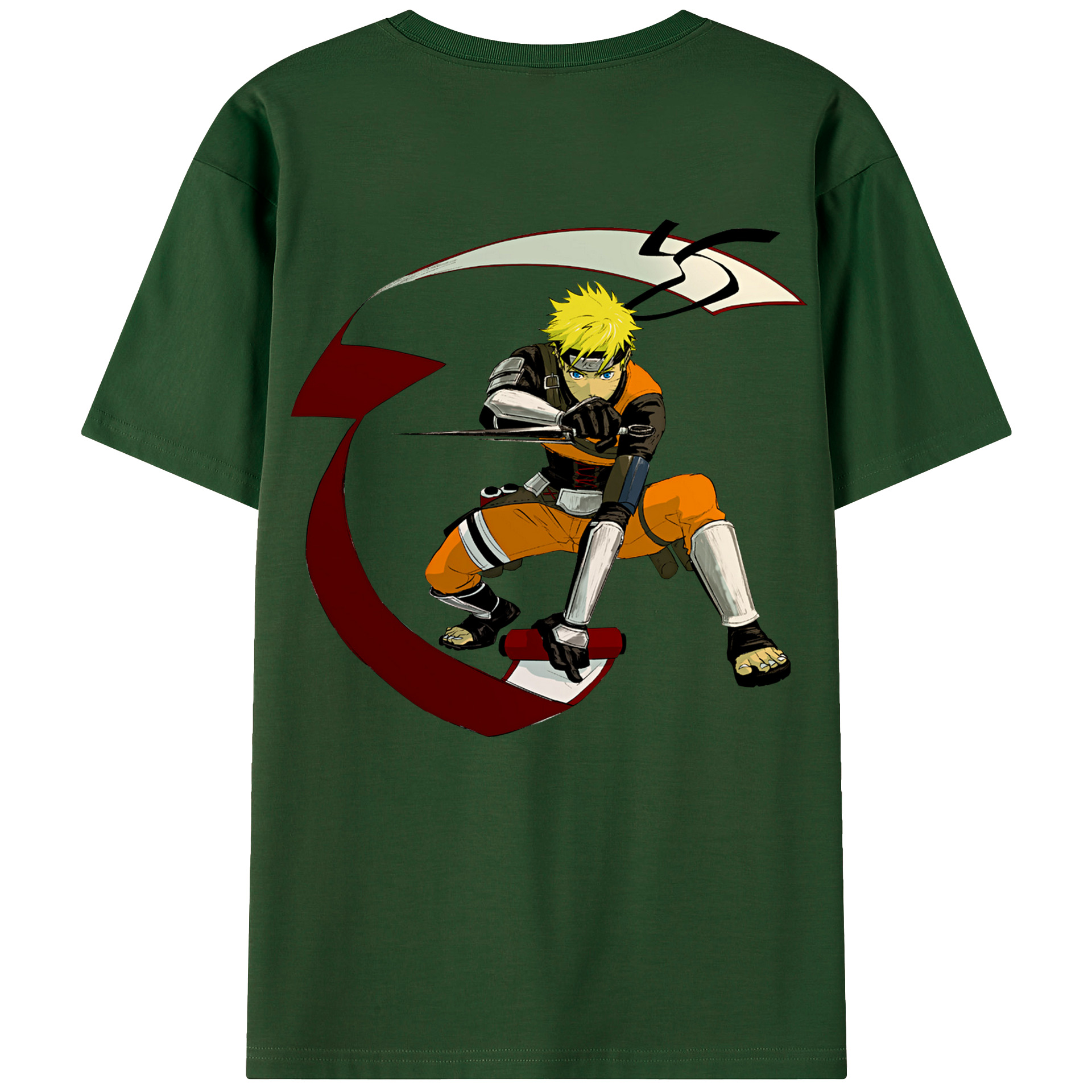 （画像用） NARUTO -ナルト- うずまき ナルト Uzumaki Naruto 綿100％半袖Tシャツ（背面プリント）